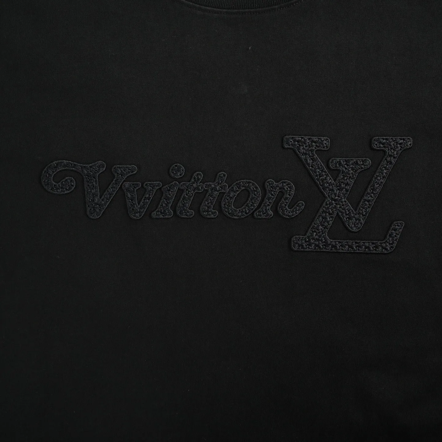 Louis Vuitton/Louis Vuitton 26ss woven letter embroidered short sleeves